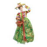 Maxbell Korean Hanbok Doll Cute 12 inch Female Statue for Home Office Tabletop Decor Style D
