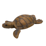 Maxbell Turtle Statue Outdoor Realistic Turtle Pond Sculpture for Outdoor Pool Floor 31.5x28.5x9.5cm