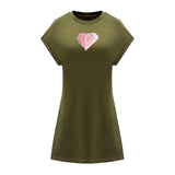 Maxbell Maxbell Women's Summer Dress Spring Stylish Crew Neck Dress for Trip Work Daily Wear M