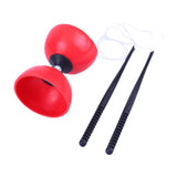 Maxbell Chinese Yoyo Diabolo Set Portable Juggling Toy for Adults Children Beginners Red L