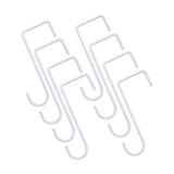 Maxbell 8 Pieces Fence Hooks Compact Patio Hooks for Garden Tools Wind Chimes Towels white 15cm