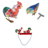 Maxbell 3 Collectiable Vintage WIND UP Pecking Feeding Chicken & Bird Tin Toy Clockwork