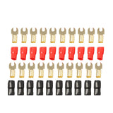 Maxbell 2x10 Pairs 8 AWG Car Audio Power Ground Wire Fork Terminal Connector Brass