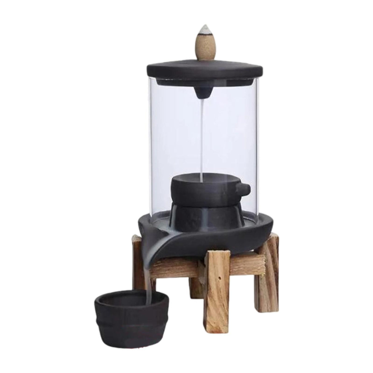 Maxbell Ceramic Backflow Incense Burner Feng Shui Incense Holder for Home SPA Office
