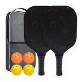 Maxbell Pickleball Racket Set 4 Pickleballs Carbon Fiber for Tournament Gym Training
