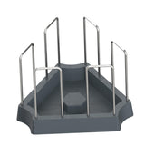 Maxbell Tortoise Feeding Dish Weighted Base Turtle Food Bowl for Chameleon Crawl Pet Gray