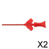 Maxbell 2x mini grabber SMD IC test hook clip jumper probe Logic Analyzer  red