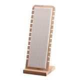 Maxbell Elegant Jewelry Display Desktop Stand L-Shape Suede Leather Necklace Holder