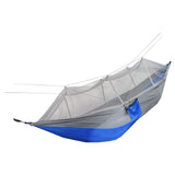 Maxbell Maxbell Parachute Hammock Portable Camping Hammock With Mosquito Net for Outdoor Blue Gray