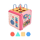 Maxbell Baby Activity Cube Baby Activity Center for Birthday Gifts Sharing Preschool red