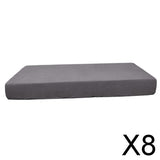 8xStretch Spandex Jacquard Sofa Couch Seat Cushion Cover Light Grey-Size M