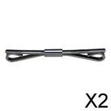 Maxbell 2xMetal Shirt Collar Clip Tie Collar Bar Pin for Unisex Scarf Necktie black