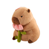 Maxbell Capybara Stuffed Animal Plush Accompany Sleep Toy for Adults Kids Boys Girls Flower 30cm