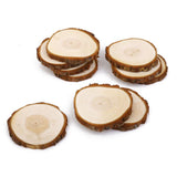 Maxbell 10 Pieces Pine Wood Slices for DIY Crafts Wedding Decor 6-7cm