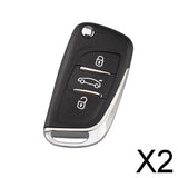 Maxbell 2x3BTN Flip Remote Key Fob Case Shell for Citroen C2 C4 Peugeot 306 407 408