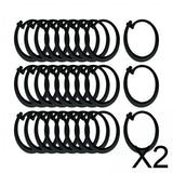 Maxbell 2x30x Gazebo Curtain Hooks Professional Black for Netting Mesh Screen Curtains