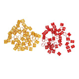 Maxbell 100pcs Hair Braid Cuff Adjustable Hair Rings Braid Beads Clips Decorations