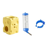 Maxbell Hamster Water Bottle with Ceramic Holder Accessory Smooth Surface Adjustable Yellow