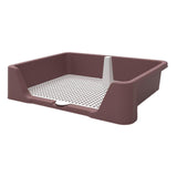 Dog Training Potty Tray Urinal Keep Clean Splashproof Dog Litter Box Lattice Brown - Aladdin Shoppers