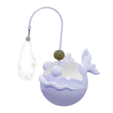 Maxbell Interactive Cat Toy Funny Teaser Rod Tumbler for Indoor Cats Kitten Hunting Violet