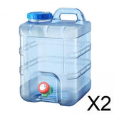 Maxbell 2x20L Capacity Water Container with Faucet Drink Dispenser for Hiking Car