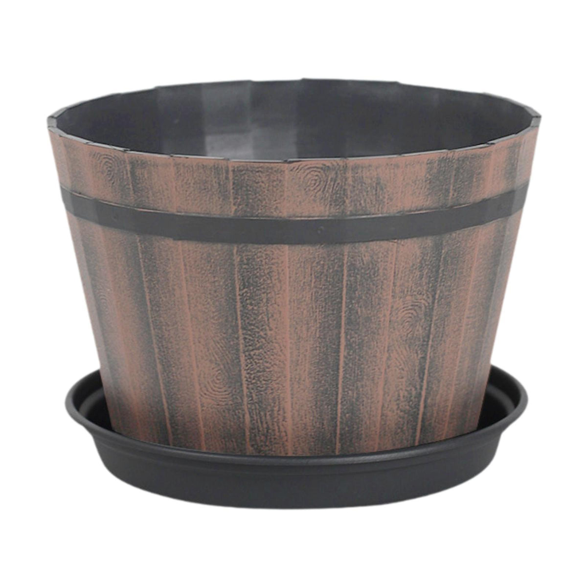 Maxbell Bucket Barrel Garden Planter Versatile Barrel Planter for House Desktop 12inch