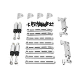 Maxbell 1:12 Scale RC Car Metal Upgrade Kits Suit Shock Mount for MN78 Buggies Truck Silver