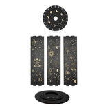 Maxbell Crystal Shelf Home Decor Wooden Crystal Holder for Rock Gemstones Collection moon