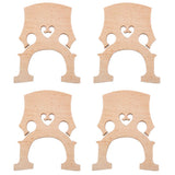 Maxbell Durable 4pcs/Pack Aged Maple Cello Bridge for 3/4 Size Cello Replacement Parts