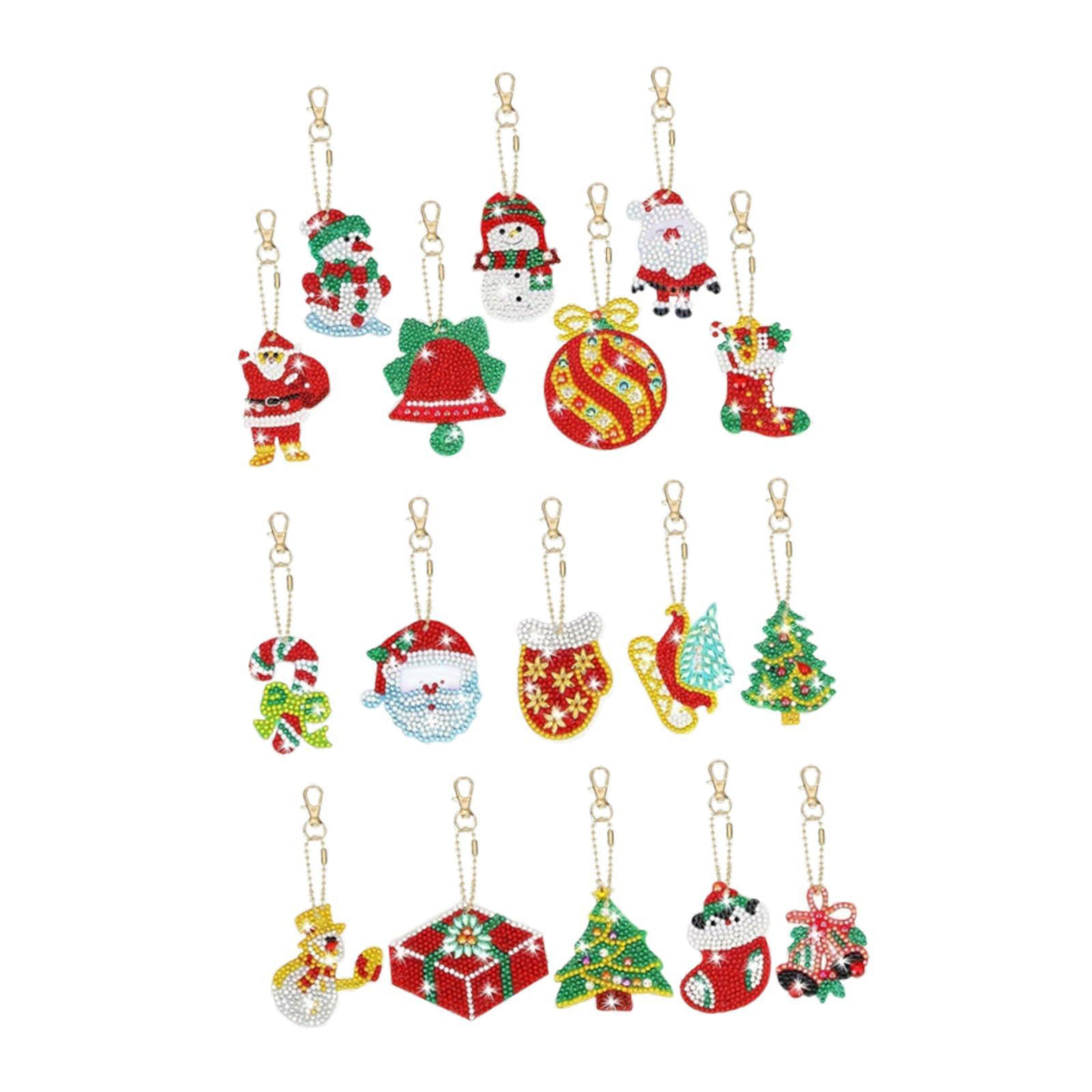 Maxbell 17x Painting Keychains Keychains for Valentines Thanksgiving Xmas Decor Gift