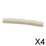 Maxbell 4xBridge Bone Nut Slotted for 4 string Electric Bass Guitar