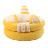 Dog Bed Comfortable Nesting Cave Non Slip Bottom for Cats Kitty Kitten Yellow Large - Aladdin Shoppers