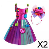 Maxbell 2xCandy Dress for Girls Sleeveless Princess Dress Dance Role Playing 110