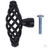Maxbell 3x Spiral/Twist Style Kitchen Cabinet Drawer Bin Cupboard Door Handle Pull Knob