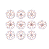 Maxbell 10 Pieces Flower Rhinestone Flatback Embellishments Wedding Shoes