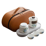Maxbell Chinese Ceramic Teapot Mini Chinese Tea Pot Cup Set for Outdoor Hotel Picnic