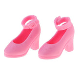 Maxbell 1/6 Doll Plastic High Heels Shoes For Blythe Licca Doll Clothing Accs Pink - Aladdin Shoppers