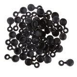 Maxbell 4xPack of 50 Polypropylene Hinged Screw Cover Caps Washer Flip Tops Black