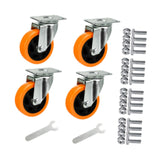 Maxbell 4Pcs Swivel Caster Wheels Accessories Replaces for Equipment Carts Workbench Style B