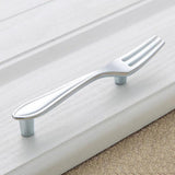 Maxbell 2pcs Creative Spoon Shaped Pull Handle Kitchen Cabinet Cupboard Knob Chrome
