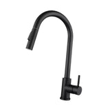 Maxbell Kitchen Faucet with Pull Down Spray Waterfall Kitchen Sink Faucet for Camping cylinder 2 gears black