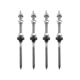 Maxbell 4Pcs Hanger Bolts for RV Boats Roofs Fixed Easy Installation Caravans Screws M10 30cm