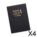Maxbell 4xSchedule Notebook Monthly Planner Appointment Calendar Diary Journal Durable Black