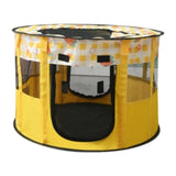 Maxbell Portable Pets Playpen Tent Detachable Cat Playpens for Indoor Camping Yellow