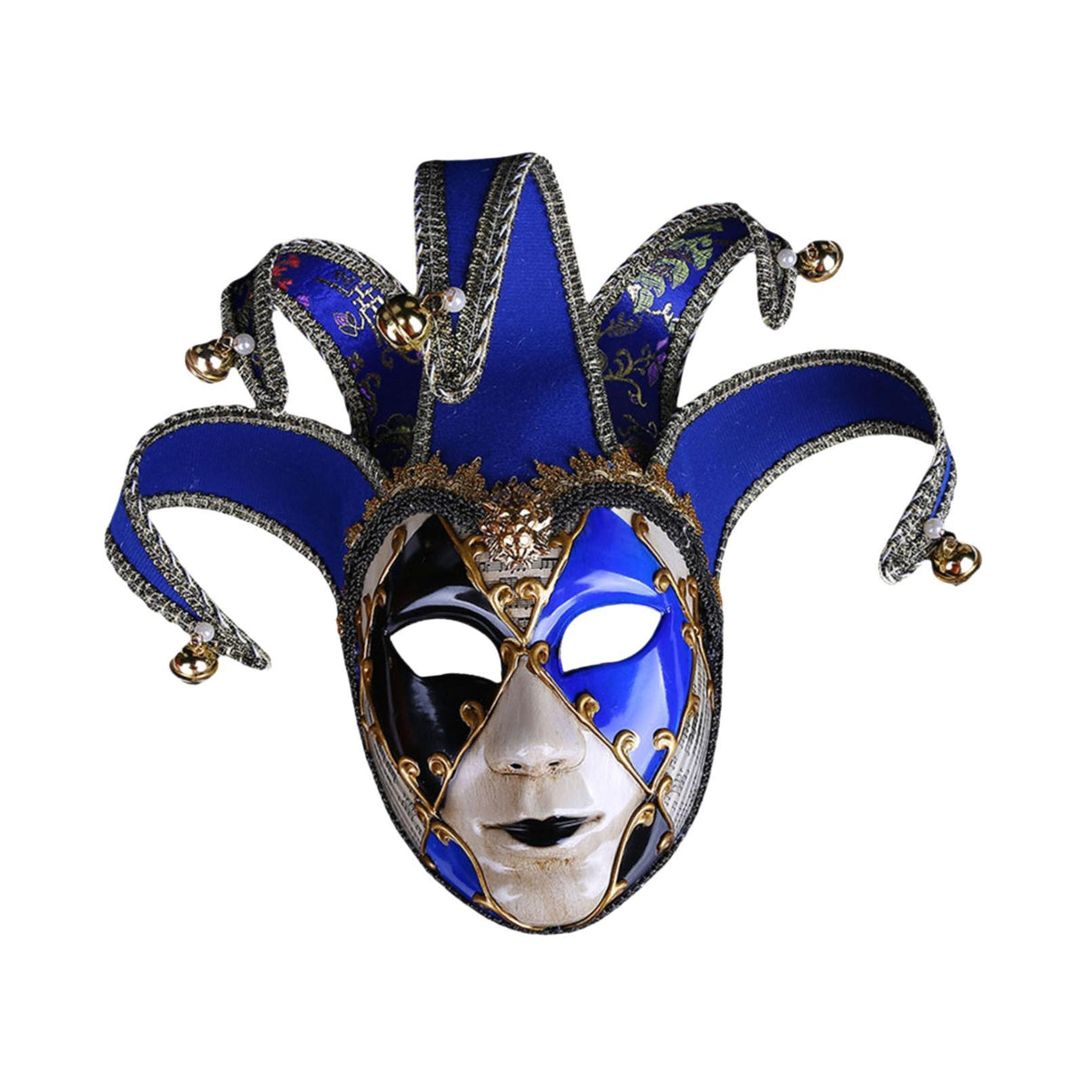 Maxbell Mardi Gras Mask Carnival Mask Prom Mask Stage Performance Costume Props Blue
