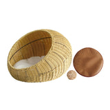 Cat Basket Bed Imitation Rattan Lounge Bed Ventilated Handmade Woven Cat Bed beige