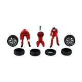 Maxbell 1/64 People Figures Miniature Diorama Figures for Micro Landscapes Dollhouse red
