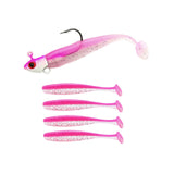 Maxbell Fishing Baits Silicone Trolling Baits Artificial Baits for Carp Salmon Perch Pink