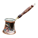 Maxbell Turkish Coffee Cup with Handle Turkish Copper Coffee Pot for Office Bar Cafe