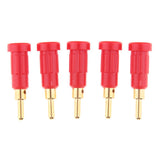 Maxbell 5pcs 2mm Banana Jack Panel Mount Binding Post Socket Terminal Connector 30V-60V 10A (Red) - Aladdin Shoppers